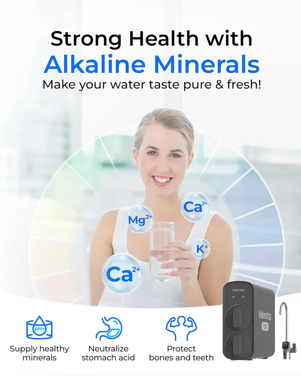 WaterDrop G5P700 reverse osmosis water filter 700G fast flow reverse osmosis system