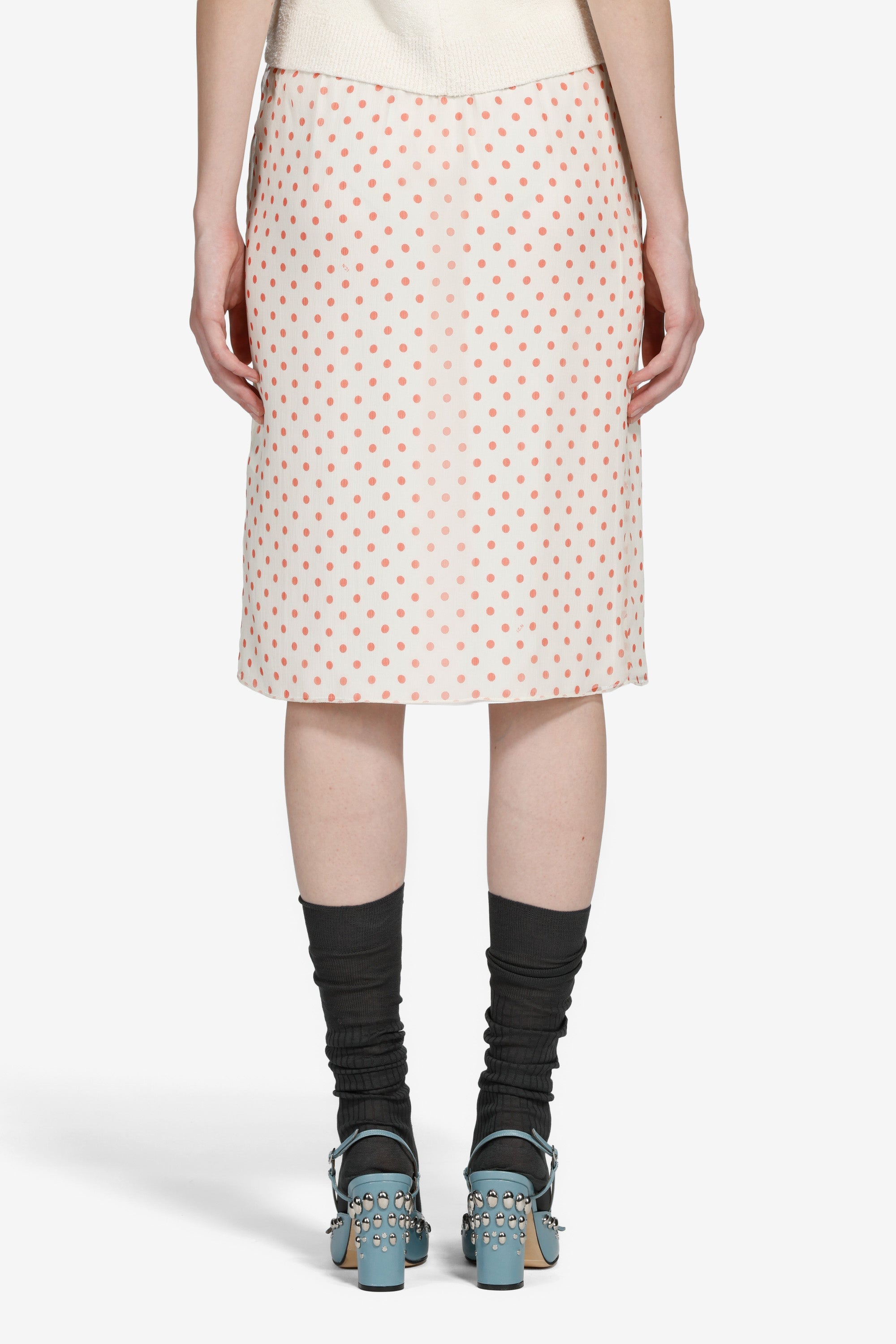 Polka dot pencil skirt