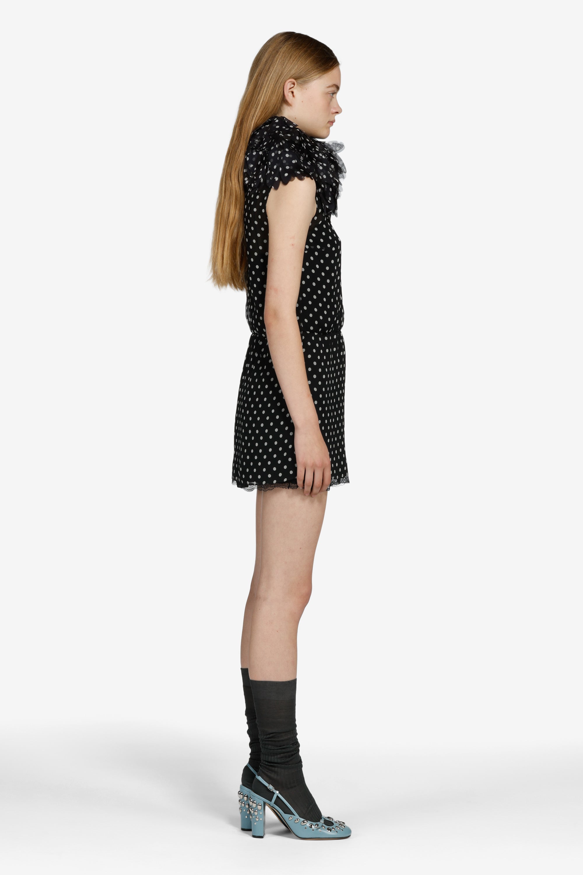 Polka dot mini dress