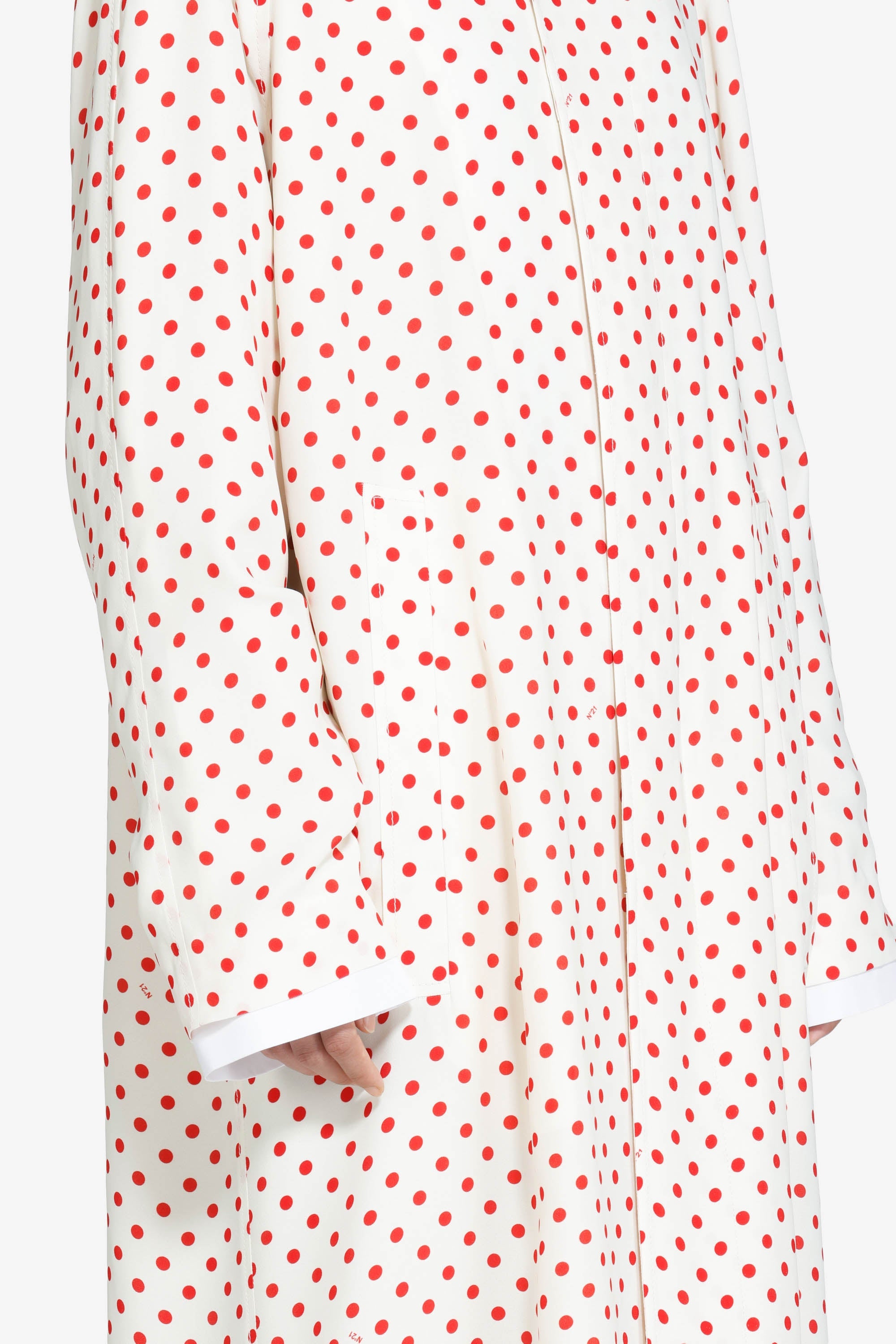 Polka dot long coat
