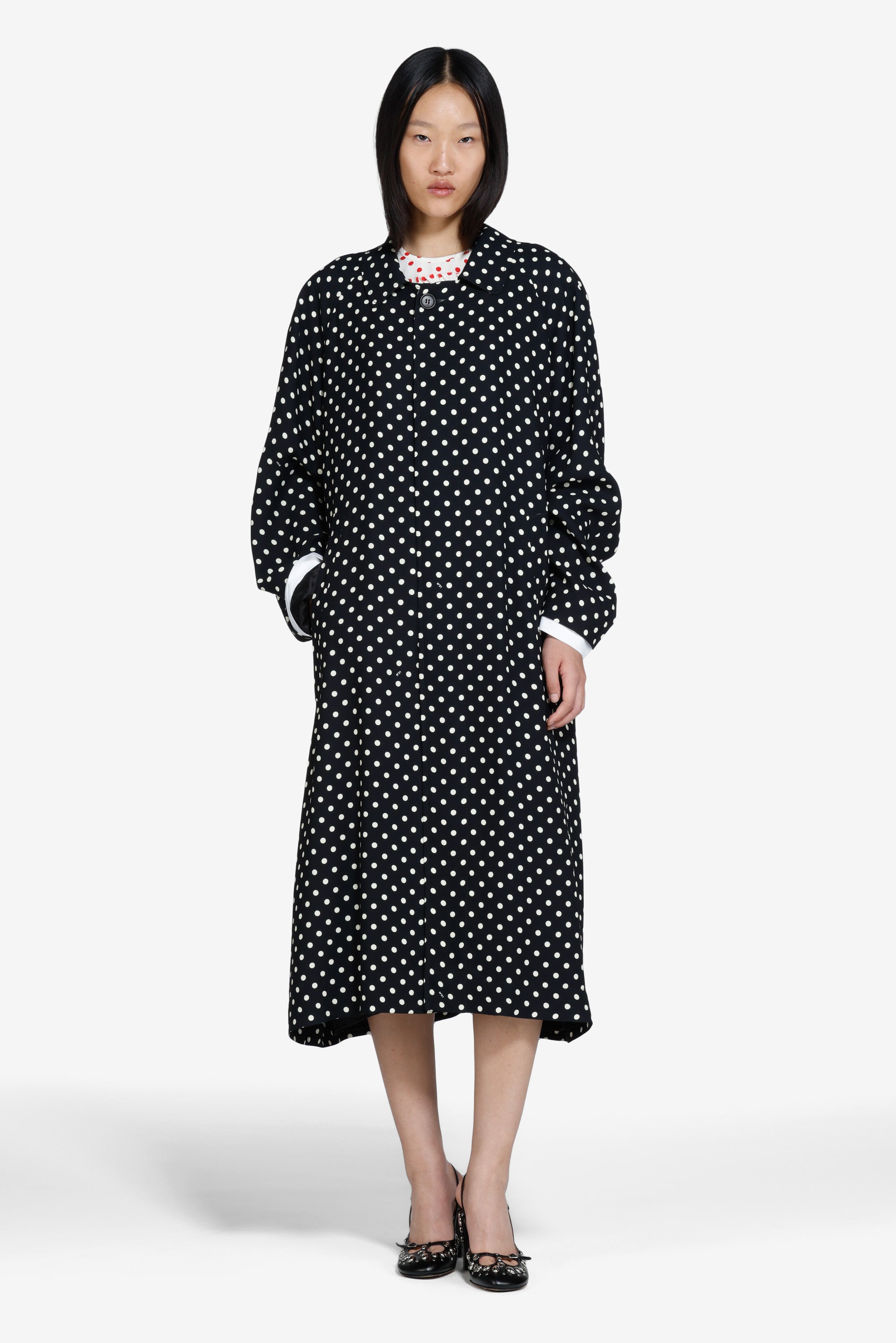 ワンピース CATHRI Dot Dress Coat Polka dot long coat – AaliyahBarocio