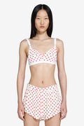 Polka dot printed bra