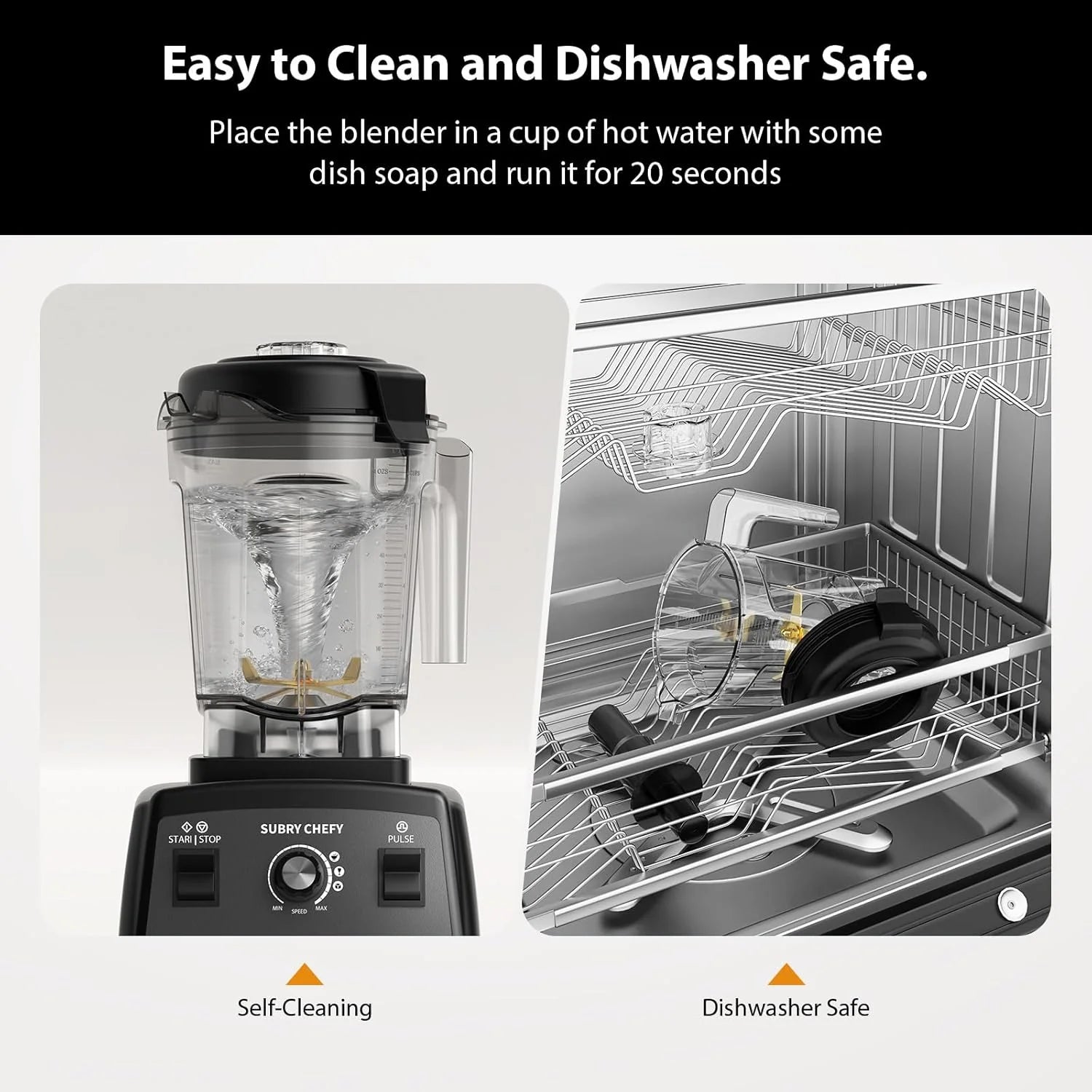 Countertop Blender Pro 2000W, Professional High Speed Blender 68 oz, Heavy Duty Kitchen Mixer