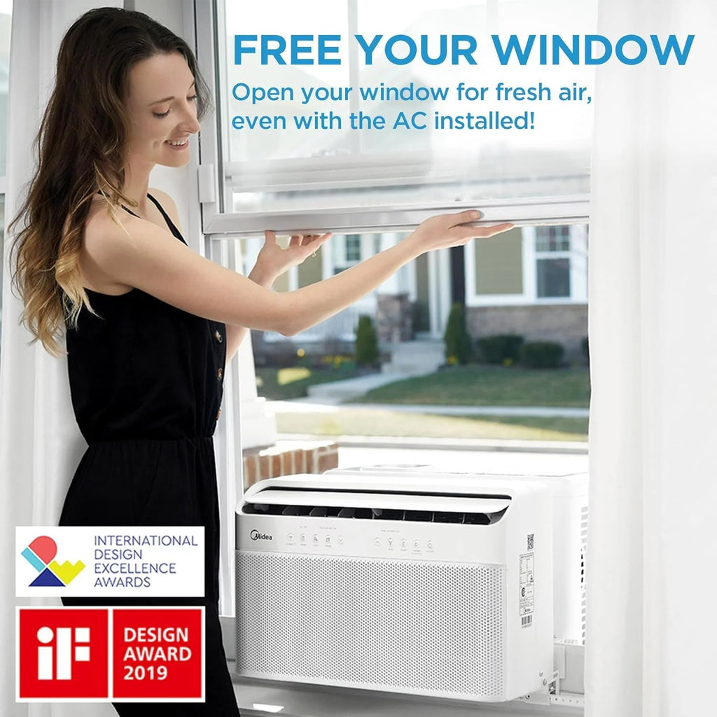 Midea 12,000 BTU U-Shaped Smart Inverter Window Air Conditioner - Cools up to 550 square feet, ultra-quiet, saves 35% energy